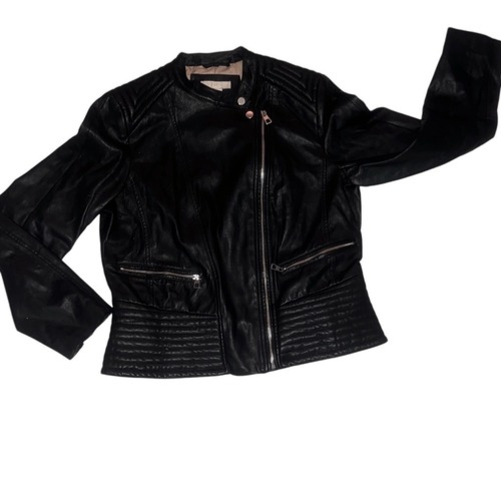 H&M Black Motorcycle Faux Jacket